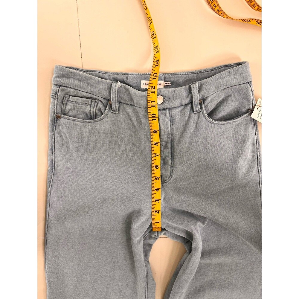 GOOD AMERICAN Jeanius Good Skate Sweatpant Jeans NEW Wide Leg High Rise 6 28 - Picture 8 of 12